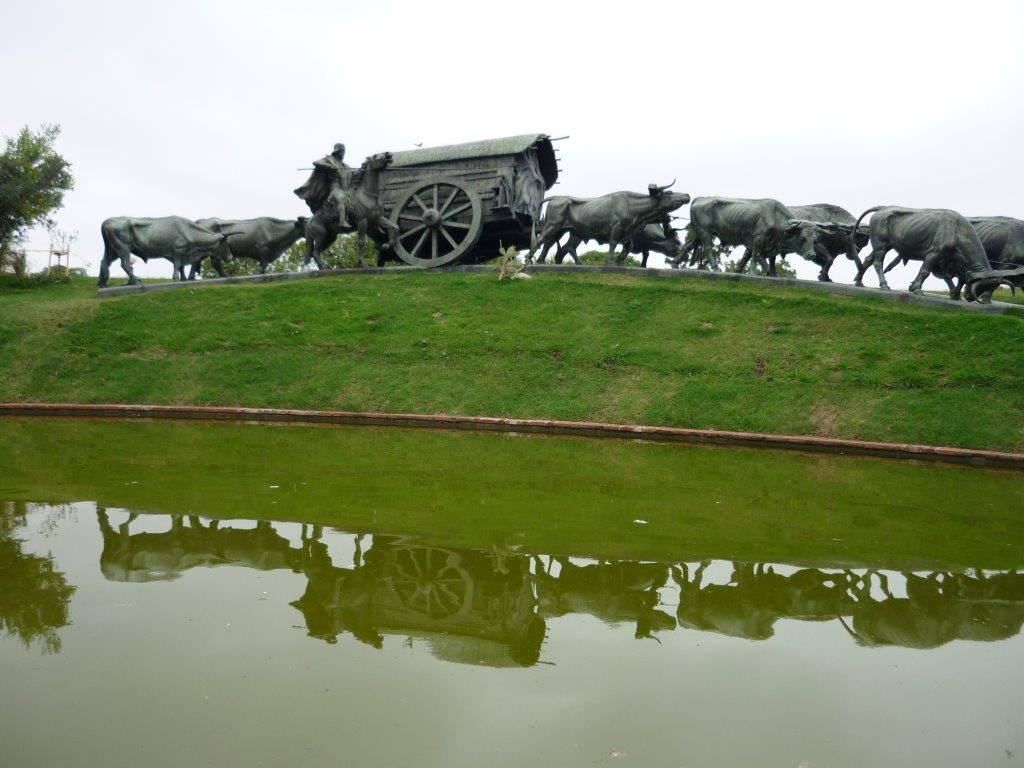 Ox Cart Sculpture